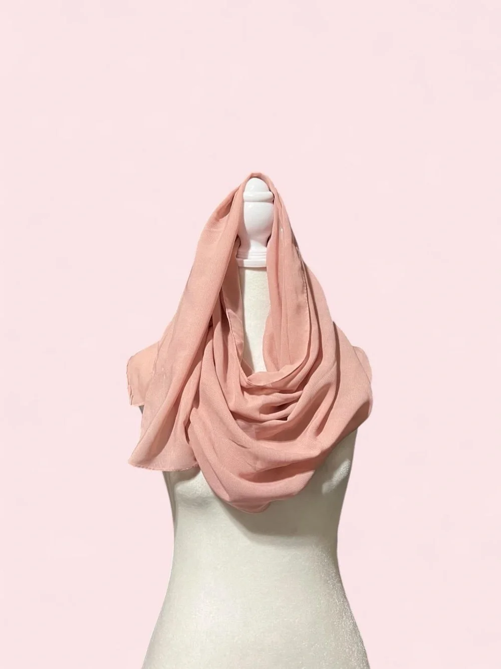 Light Pink Women's Scarf - Elegant Draped Wrap
